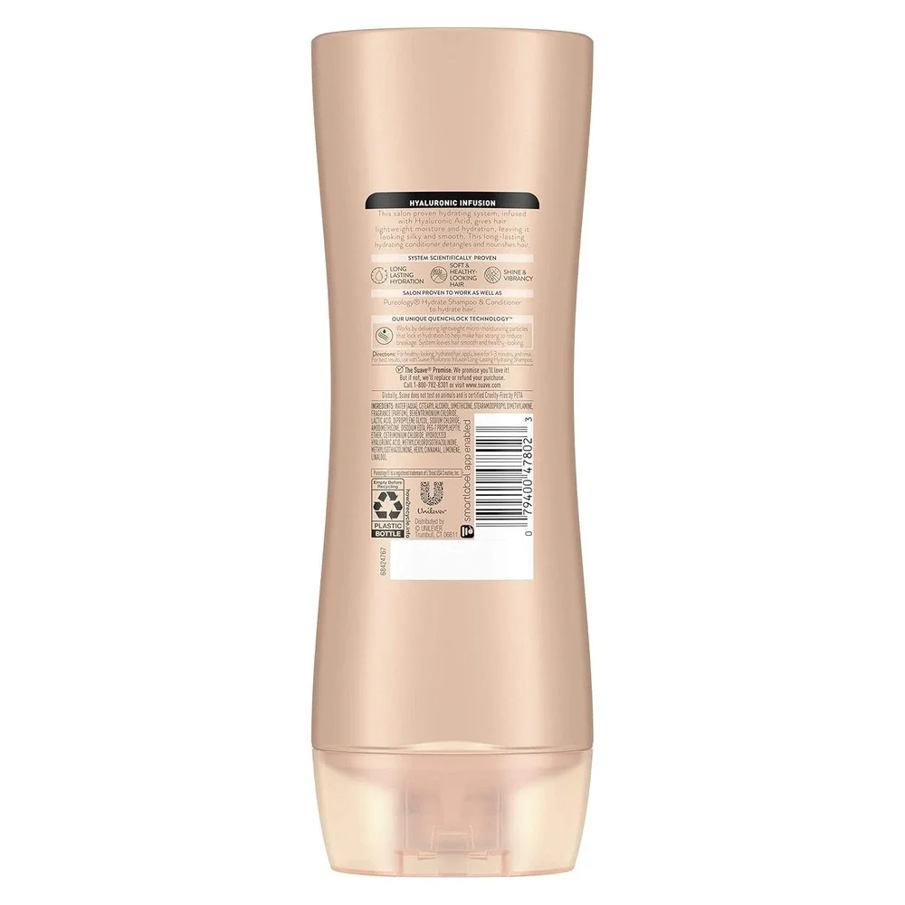 4-Pack Suave Conditioner Hyaluronic Acid 12.6oz‎ Deep Hydration Dry/Damage Hair